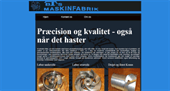 Desktop Screenshot of btmaskinfabrik.dk
